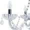 Beliani Ceiling Lamp Silver Metal 185 cm High Gloss Decorative Clear Crystal 5 Lights Glam