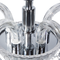 Beliani Ceiling Lamp Silver Metal 185 cm High Gloss Decorative Clear Crystal 5 Lights Glam