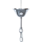 Beliani Ceiling Lamp Silver Metal 185 cm High Gloss Decorative Clear Crystal 5 Lights Glam