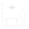 Beliani Ceiling Lamp Silver Metal 185 cm High Gloss Decorative Clear Crystal 5 Lights Glam
