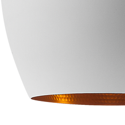 Beliani Pendant Lamp White Metal 197 cm Two Tone Shade Contemporary Modern