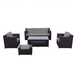 Beliani Outdoor Cushion Covers for Garden Set Grey Water Resistant Minimalistic