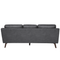 Beliani Sofa Grey 3 Seater Faux Leather Wooden Legs Classic