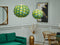 Beliani Pendant Lamp Green Plastic Pine Cone Shade Hanging Lamp