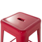 Beliani Set of 2 Bar Stools Red Metal 76 cm Stackable Counter Height Industrial