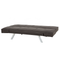 Beliani 3 Seater Sofa Bed Black Faux Leather Armless Modern