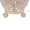 Beliani Floor Lamp White Metal Cylindrical Shape 60 cm Floral Pattern Glam