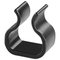 Beliani Set of 2 Fastener Clips Black Rattan Garden Furniture Connectors