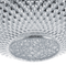 Beliani Ceiling Lamp Silver Glass 88 cm Pendant Carved Shade Ambient Glam