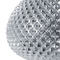 Beliani Ceiling Lamp Silver Glass 88 cm Pendant Carved Shade Ambient Glam