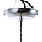 Beliani Ceiling Lamp Silver Glass 88 cm Pendant Carved Shade Ambient Glam