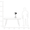 Beliani Table Lamp Black Colour Metal 3 Legs Adjustable Lampshade