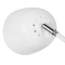 Beliani Table Lamp White Colour Metal Adjustable Lampshade Minimalistic