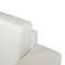 Beliani 2 Seater Sofa Loveseat White Split Leather Upholstery Chromed Legs Retro Design