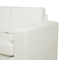 Beliani 2 Seater Sofa Loveseat White Split Leather Upholstery Chromed Legs Retro Design