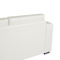 Beliani 2 Seater Sofa Loveseat White Split Leather Upholstery Chromed Legs Retro Design
