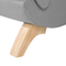 Beliani MERI - Chaise longue - Light gray - Left side - Velvet