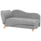 Beliani MERI - Chaise longue - Light gray - Left side - Velvet