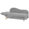 Beliani MERI - Chaise longue - Light gray - Left side - Velvet