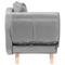 Beliani MERI - Chaise longue - Light gray - Left side - Velvet