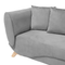 Beliani MERI - Chaise longue - Light gray - Left side - Velvet