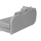 Beliani MERI - Chaise longue - Light gray - Left side - Velvet