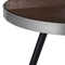 Beliani Coffee Table Black Wood Effect Silver Base Living Room