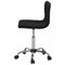 Beliani Desk Chair Black Fabric Seat Quilted Gas Lift Height Adjustable Swivel with Casters