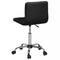 Beliani Desk Chair Black Fabric Seat Quilted Gas Lift Height Adjustable Swivel with Casters