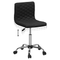 Beliani Desk Chair Black Fabric Seat Quilted Gas Lift Height Adjustable Swivel with Casters