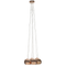 Beliani Pendant Lamp Gold Metal 7-Light Cluster Round Shades