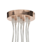 Beliani Pendant Lamp Gold Metal 7-Light Cluster Round Shades
