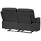 Beliani Recliner Sofa Dark Grey 2 Seater Manually Adjustable Back and Footrest