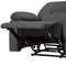 Beliani Recliner Sofa Dark Grey 2 Seater Manually Adjustable Back and Footrest