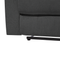 Beliani Recliner Sofa Dark Grey 2 Seater Manually Adjustable Back and Footrest