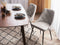 Beliani Set of 2 Dining Chairs Grey Faux Leather Upholstered Seat Button Tufted Backrest