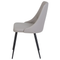 Beliani Set of 2 Dining Chairs Grey Faux Leather Upholstered Seat Button Tufted Backrest