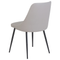 Beliani Set of 2 Dining Chairs Grey Faux Leather Upholstered Seat Button Tufted Backrest