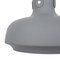 Beliani Pendant Lamp Grey Colour Metal Matt Round Shape 1 Light Industrial