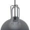 Beliani Pendant Lamp Grey Colour Metal Matt Round Shape 1 Light Industrial