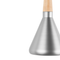 Beliani Pendant Lamp Silver Colour Metal Light Wood Bell Shape Task Lighting Modern