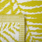 Beliani Outdoor Rug Mat Yellow Synthetic 120 x 180 cm Palm Leaf Floral Pattern Eco Friendly Modern