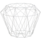 Beliani Side Table White and Golden Metal Base Removable Top Geometric Glam