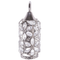 Beliani Wall Lamp Silver Metal Sconce Flowers Crystals