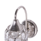Beliani Wall Lamp Silver Metal Sconce Flowers Crystals