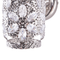 Beliani Wall Lamp Silver Metal Sconce Flowers Crystals