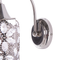 Beliani Wall Lamp Silver Metal Sconce Flowers Crystals