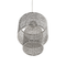 Beliani Pendant Lamp Silver Metal Drum Shape Metalwork Moroccan Style