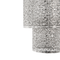 Beliani Pendant Lamp Silver Metal Drum Shape Metalwork Moroccan Style
