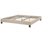 Beliani EU Super King Size Bed 6ft Beige Fabric Slatted Frame without Headboard
